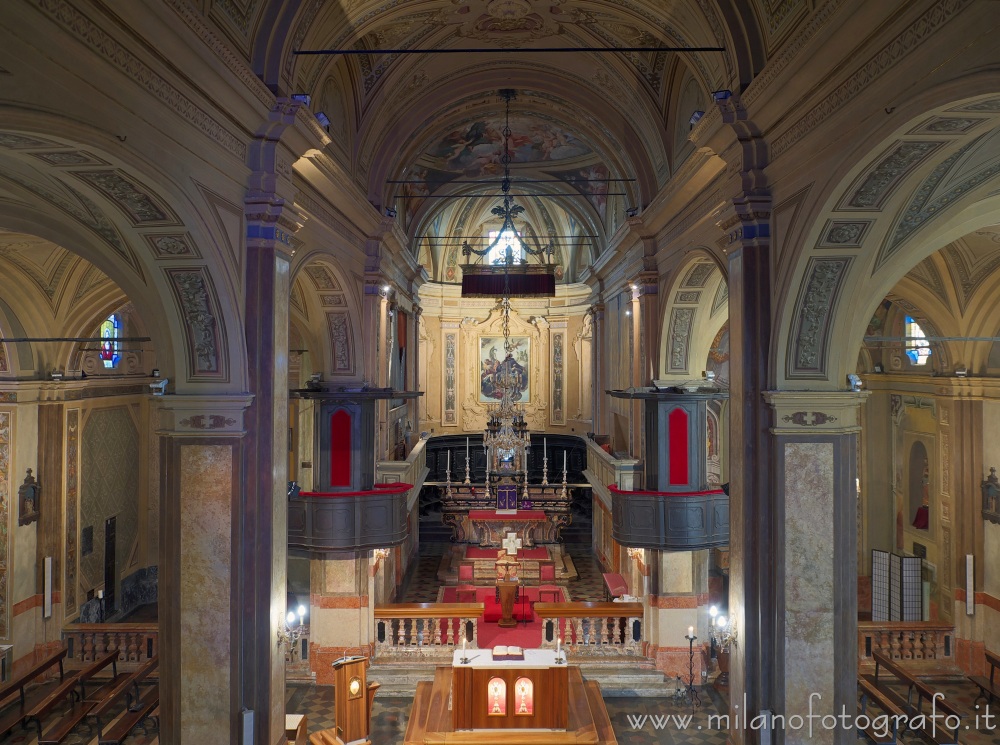 Biandrate (Novara, Italy) - Decorated interiors of the Church of San Colombano